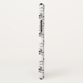 白黒スカルハロウィーンモノグラパーソナライズされたム Case-Mate iPhoneケース (裏面/右)