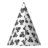 白黒スカルハロウィーン パーティーハット (裏面)