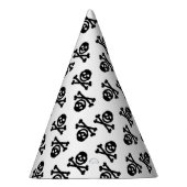 白黒スカルハロウィーン パーティーハット (右)