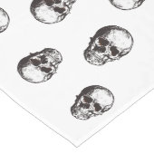 白黒スカルハロウィーン ロングテーブルランナー (コーナー)