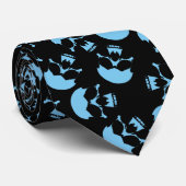 白黒スカルパターン ネクタイ (ロール)