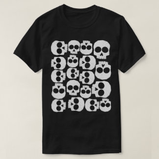 白黒スカルパターン Tシャツ
