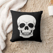 白黒スカルヘッドハロウィ不気味ン クッション (ブランケット)