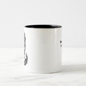 白黒スカルマグカップ ツートーンマグカップ (中央)