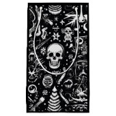 白黒スカル抱き枕（黒） スモールペーパーバッグ (正面)