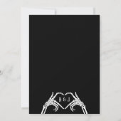 白黒スカル結婚夫婦 招待状 (裏面)