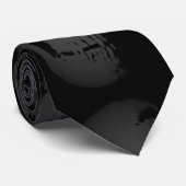 白黒スカル骨格ファンタジーアートヘビーメタル ネクタイ (ロール)