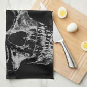 白黒スカル キッチンタオル (四つ折り)
