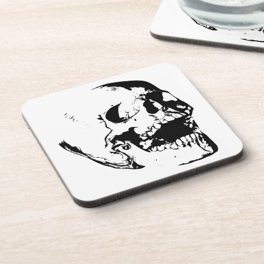 白黒スカル コースター (左側)