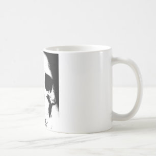 白黒スカル コーヒーマグカップ