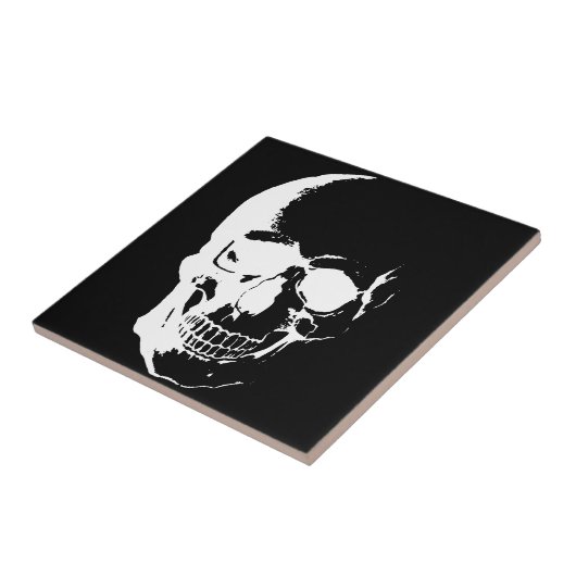 白黒スカル タイル (側面)