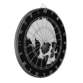 白黒スカル ダーツボード (正面左)