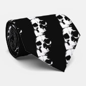 白黒スカル ネクタイ (ロール)