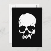 白黒スカル ポストカード (正面/裏面)