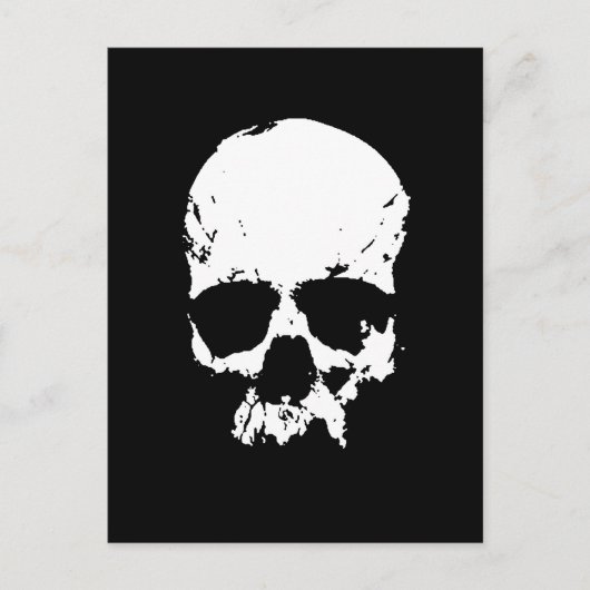 白黒スカル ポストカード (正面)