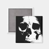 白黒スカル マグネット (正面/裏面)