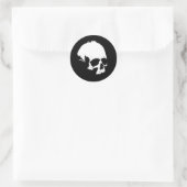 白黒スカル ラウンドシール (バッグ)