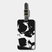 白黒スカル ラゲッジタグ (正面縦)