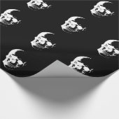 白黒スカル ラッピングペーパー (角)