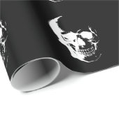 白黒スカル ラッピングペーパー (ロールコーナー)