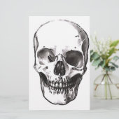 白黒スカル 便箋 (スタンド正面)