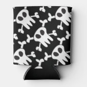 白黒スカル 缶クーラー (正面)