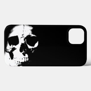 白黒スカル iPhone 13ケース
