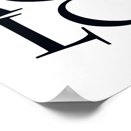 白黒スカンジタイポグラフィ感動的 ポスター (角)