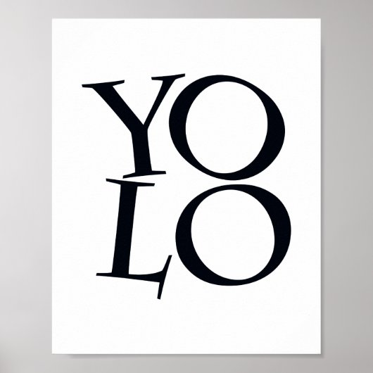 白黒スカンジタイポグラフィ感動的 ポスター (正面)