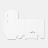 白黒スガーリークリプトのモノグラム名モダン フェイバーボックス (折り畳みなし)