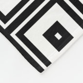 白黒スクウェアフリースブランケット フリースブランケット (角)