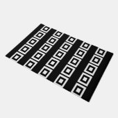 白黒スクウェアモダン4Layla ドアマット (アングル)