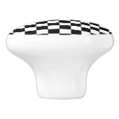 白黒スクウェア市松模様にドレッサー セラミックノブ (側面)