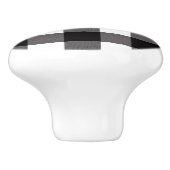 白黒スクウェア市松模様にバッファロープレイド セラミックノブ (側面)