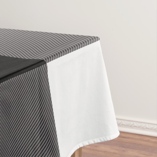 白黒スクウェア市松模様にバッファロープレイド テーブルクロス (インサイチュ)