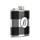 白黒スクウェア市松模様にバッファロープレイド フラスク (右)