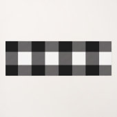 白黒スクウェア市松模様にバッファロープレイド ヨガマット (裏面(横))