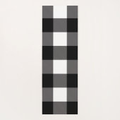 白黒スクウェア市松模様にバッファロープレイド ヨガマット (裏面)