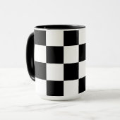 白黒スクエア柄コンボマグ 450ml マグカップ (正面左)