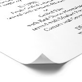 白黒スクリプエレガントトのメ結婚ニュー ポスター (角)