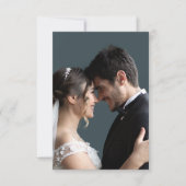 白黒スクリプエレガントト魅力的と写真 サンキューカード (正面)