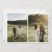 白黒スクリプエレガントト2 Photo Save the Date セーブザデート (裏面)