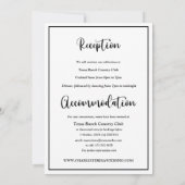 白黒スクリプエレガントト 招待状 (裏面)