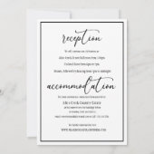 白黒スクリプエレガントト 招待状 (裏面)