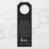 白黒スクリプトありがとう詩結婚の ボトルネックタグ (裏面)