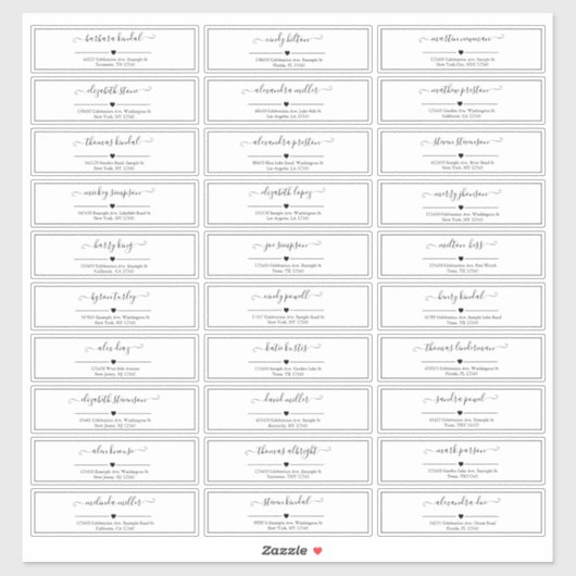 白黒スクリプトのゲ結婚ストアドレス シール (シート)