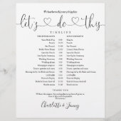 白黒スクリプトのスケジ結婚ュールタイムライン (正面)