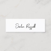 白黒スクリプトのソーシャルメディアネットワーク スキニー名刺 (正面)