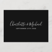 白黒スクリプトの結婚詳細情報 エンクロージャーカード (裏面)