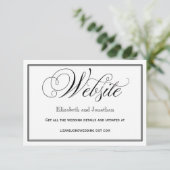 白黒スクリプトの結婚Webサイトカード エンクロージャーカード (スタンド正面)